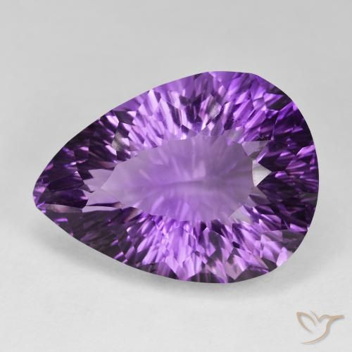 57.88ct 天然 强烈的紫罗兰色 紫水晶, 梨形, VVS