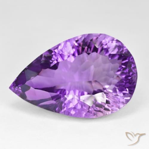 62.94ct 天然 强烈的紫罗兰色 紫水晶, 梨形, VVS
