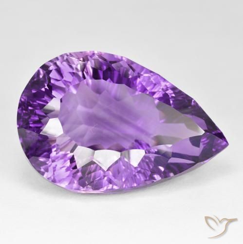 62.94克拉天然紫水晶，梨形，VVS