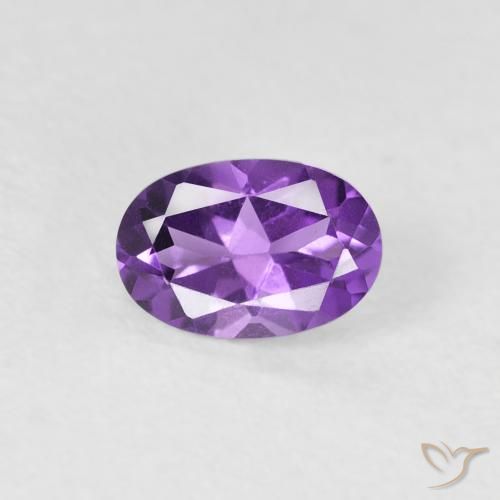 0.40ct 天然 鲜艳的紫罗兰 紫水晶, 椭圆形, VVS-VS