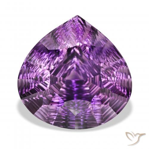 39.02ct 天然 中紫 紫水晶, 梨形, VVS