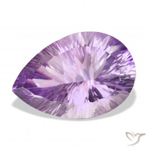 46.32ct 天然 轻中紫 紫水晶, 梨形, VVS