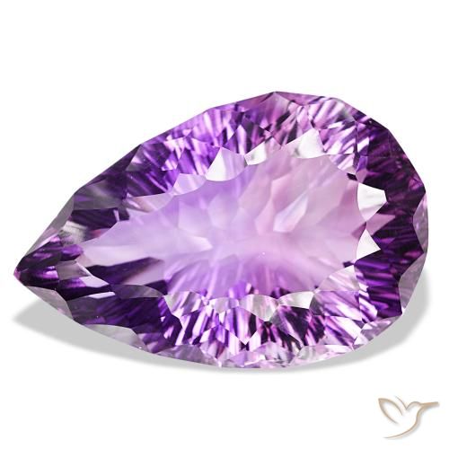 127.01ct 轻中紫 紫水晶, 梨形, IF