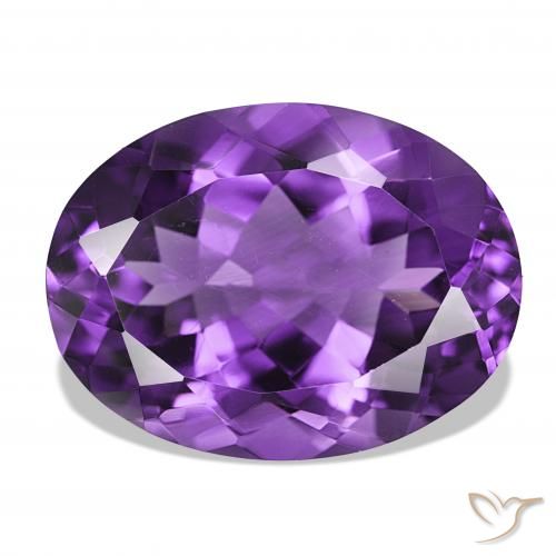 17.08ct Medium Dark-Violet 紫水晶, 椭圆形, IF
