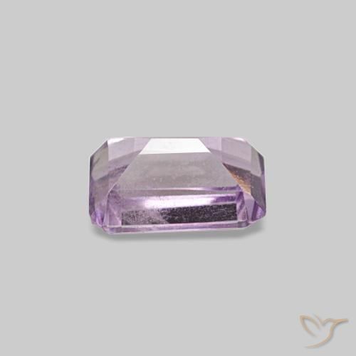 0.57克拉天然紫罗兰色紫水晶，祖母绿式切割，5.9×4.1毫米，VS