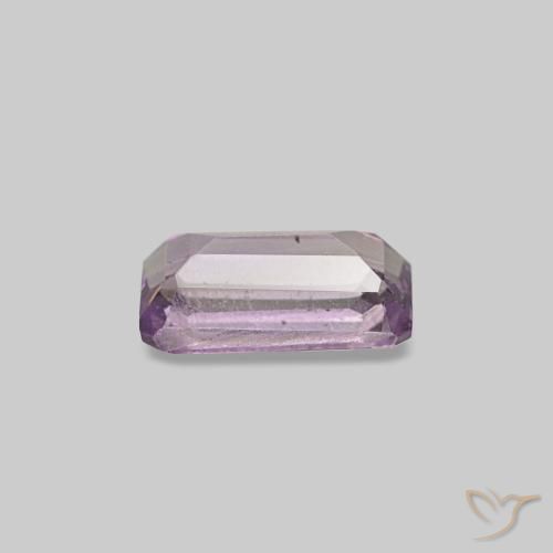0.29克拉天然紫罗兰色紫水晶，祖母绿式切割，5.2×3.1毫米，VS-SI