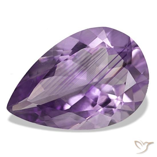4.58克拉天然紫罗兰色紫水晶，梨形，14.9×10.1毫米，VVS-VS