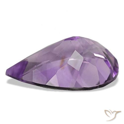 4.58克拉天然紫罗兰色紫水晶，梨形，14.9×10.1毫米，VVS-VS