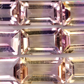 克拉天然紫黄晶，狭长方形，VVS-VS