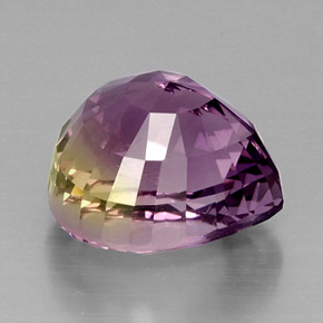 15.44克拉天然双色紫黄晶，梨形，15.9×14.3毫米，IF
