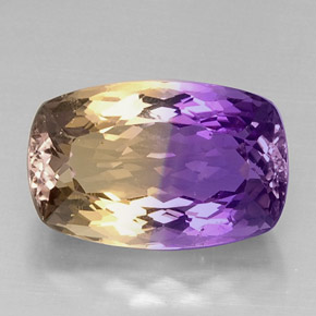 12.47克拉天然紫黄晶，垫形剪裁，VVS-VS