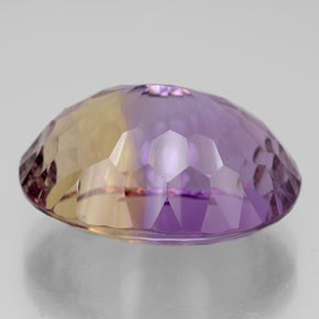 13.50克拉天然双色紫黄晶，椭圆形切割，18.1×12.8毫米，VVS