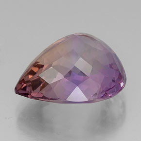 13.01克拉天然双色紫黄晶，梨形，17.6×14.9毫米，VVS