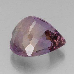 14.43克拉天然双色紫黄晶，心形，17.1×16.2毫米，VVS