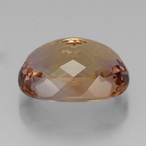 16.25克拉天然双色紫黄晶，垫形剪裁，18.6×14毫米，VVS