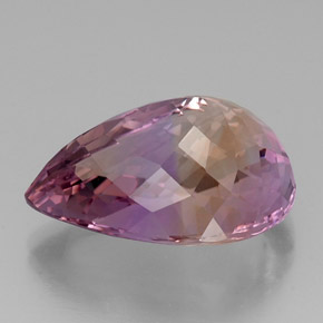 22.41克拉天然双色紫黄晶，梨形，22.9×16.1毫米，VVS