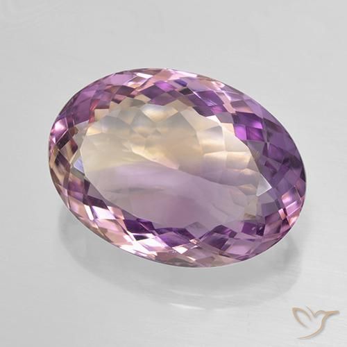13.95克拉天然紫黄晶，椭圆形，VVS