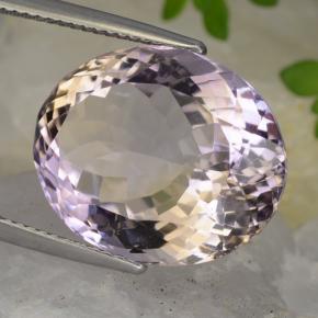 16.69克拉天然紫黄晶，椭圆形切割，VVS-VS