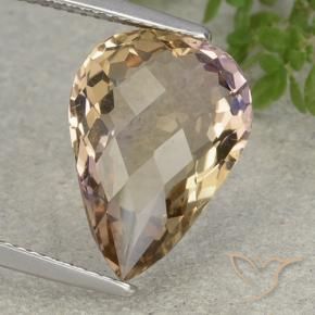 7.02克拉天然紫黄晶，梨形，VVS