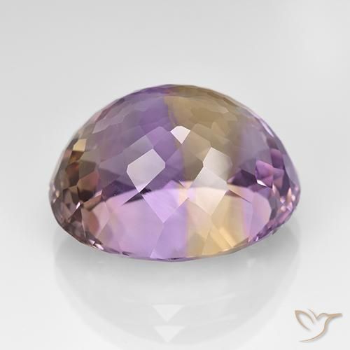 17.07克拉天然紫黄晶，椭圆形，VVS-VS