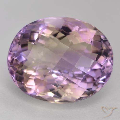15.88ct 天然 双色 紫黄晶, 椭圆形, VS
