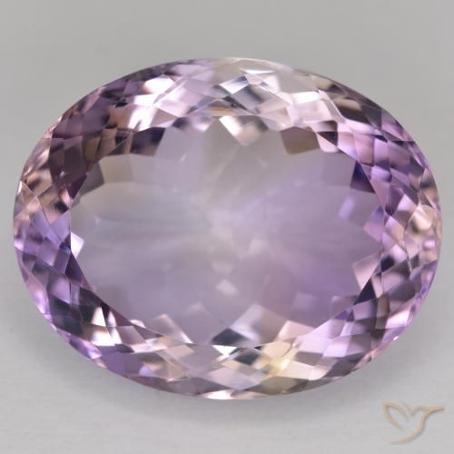 18.74ct 天然 双色 紫黄晶, 椭圆形, VS