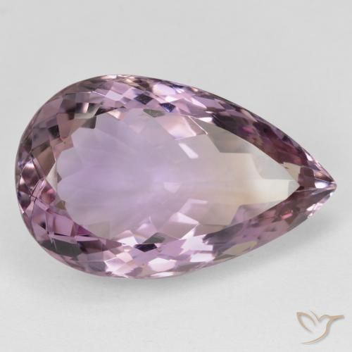 23.98克拉天然紫黄晶，梨形，VVS