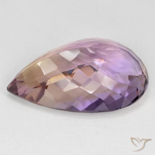 23.98克拉天然紫黄晶，梨形，VVS