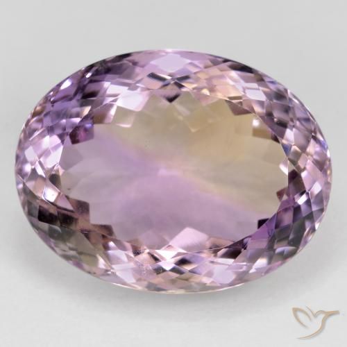28.90ct 天然 双色 紫黄晶, 椭圆形, VVS-VS