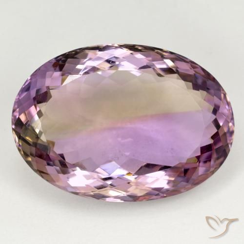 37.23ct 天然 双色 紫黄晶, 椭圆形, VVS