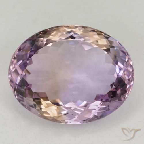 20.51ct 天然 双色 紫黄晶, 椭圆形, VVS