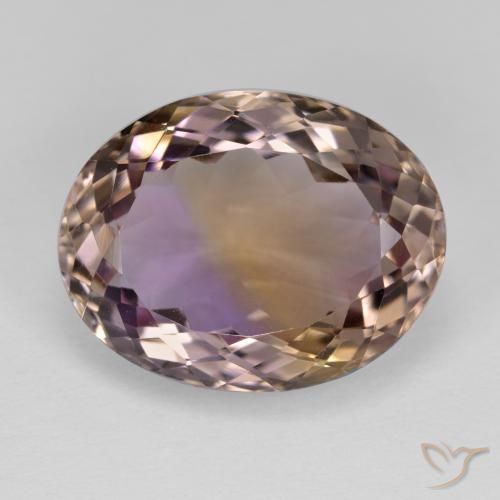 10.39ct 天然 双色 紫黄晶, 椭圆形, VVS