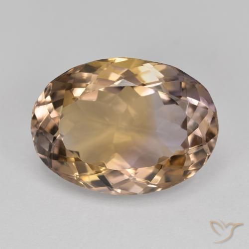 8.44ct 天然 双色 紫黄晶, 椭圆形, VVS
