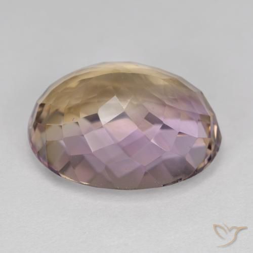 12.67克拉天然紫黄晶，椭圆形，VVS
