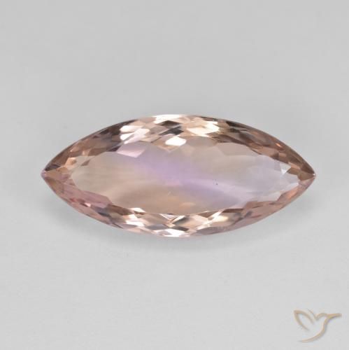7.52ct 天然 双色 紫黄晶, 榄尖形, VS