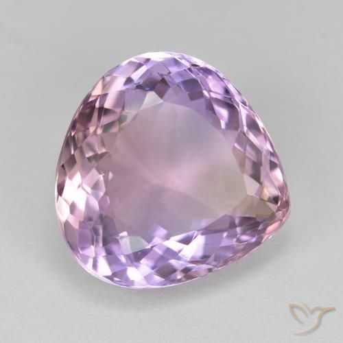 10.40克拉天然紫黄晶，梨形，VVS-VS