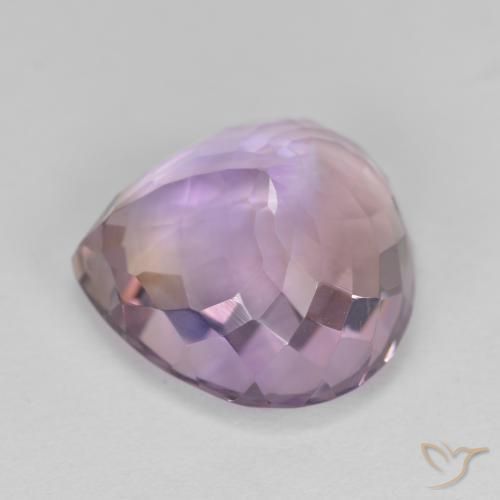 10.40克拉天然紫黄晶，梨形，VVS-VS
