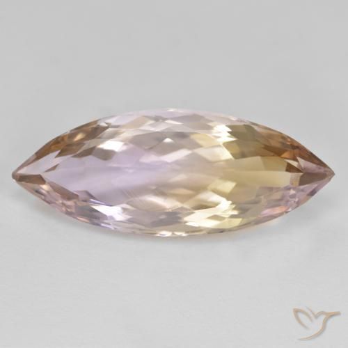 10.40ct 天然 双色 紫黄晶, 榄尖形, VS