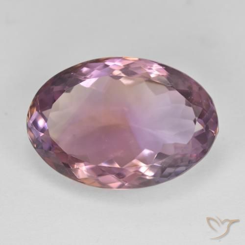 10.78ct 天然 双色 紫黄晶, 椭圆形, VS