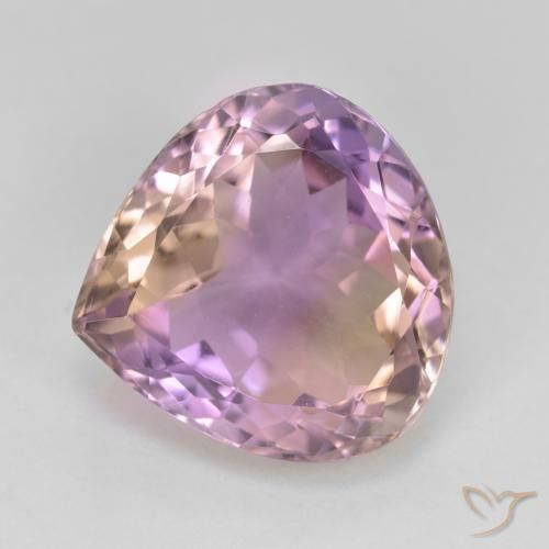 10.23ct 天然 双色 紫黄晶, 梨形, VVS-VS