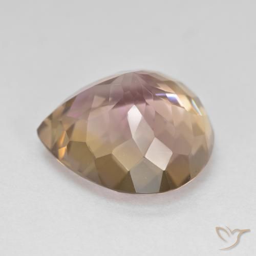 10.23克拉天然紫黄晶，梨形，VVS-VS