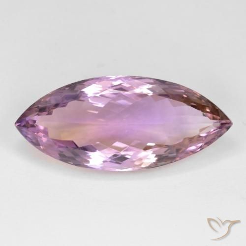 21.45ct 天然 双色 紫黄晶, 榄尖形, VS