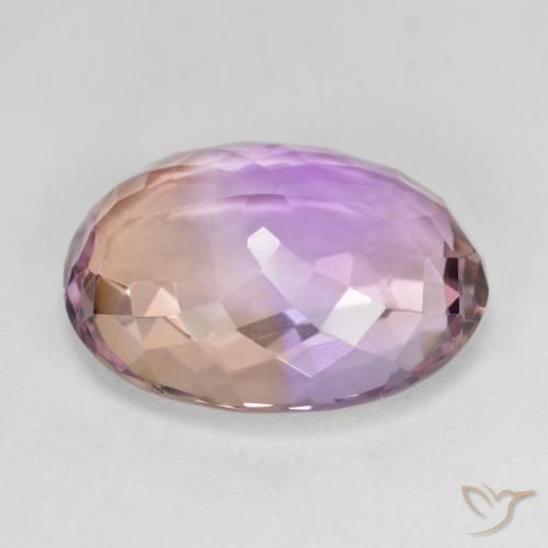 10.95克拉天然紫黄晶，椭圆形，VVS