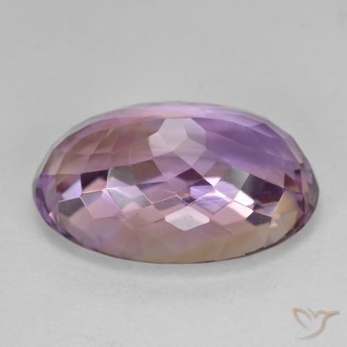 18.09克拉天然紫黄晶，椭圆形，VVS