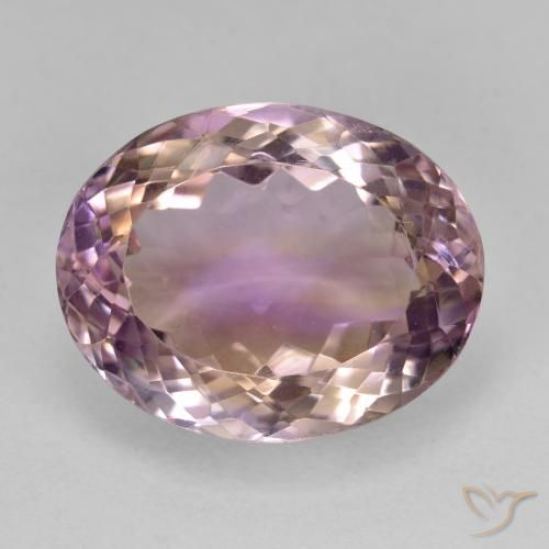 17.65ct 天然 双色 紫黄晶, 椭圆形, VVS