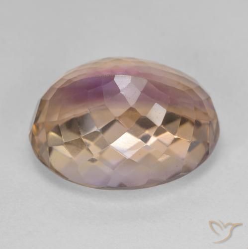 17.65克拉天然紫黄晶，椭圆形，VVS