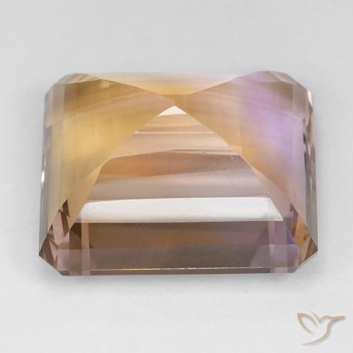 27.34克拉天然紫黄晶，八边形，VS