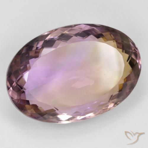 32.77克拉天然紫黄晶，椭圆形，VVS