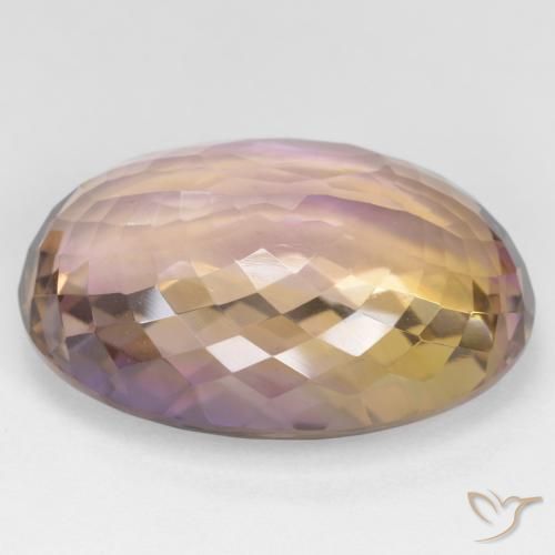 32.77克拉天然紫黄晶，椭圆形，VVS