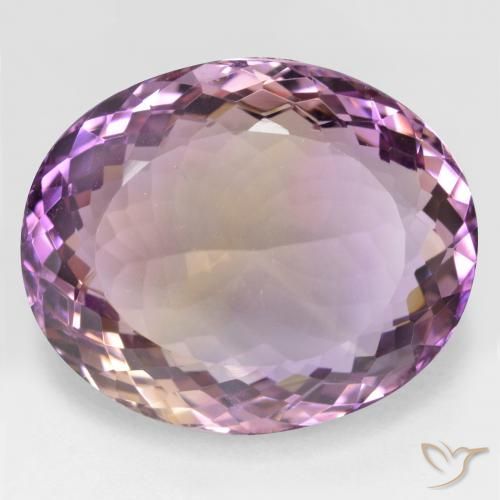 30.54ct 天然 双色 紫黄晶, 椭圆形, VVS